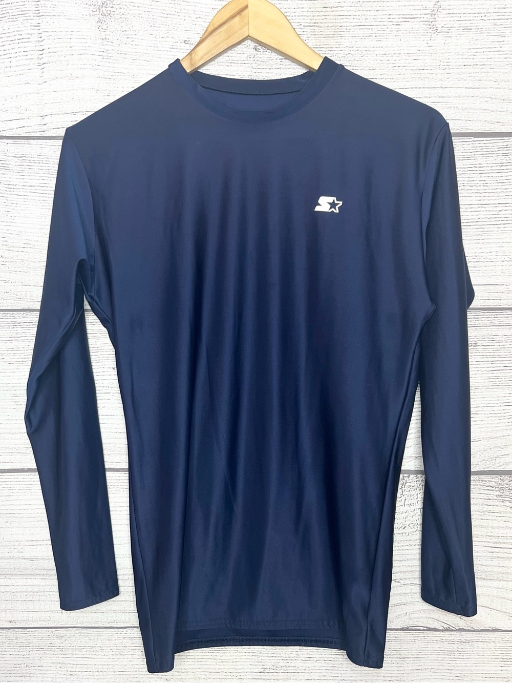 Starter Men’s Navy Blue Athletic Long Sleeve Shirt Size XL